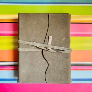 Papyrus Small Grey Suede Journal